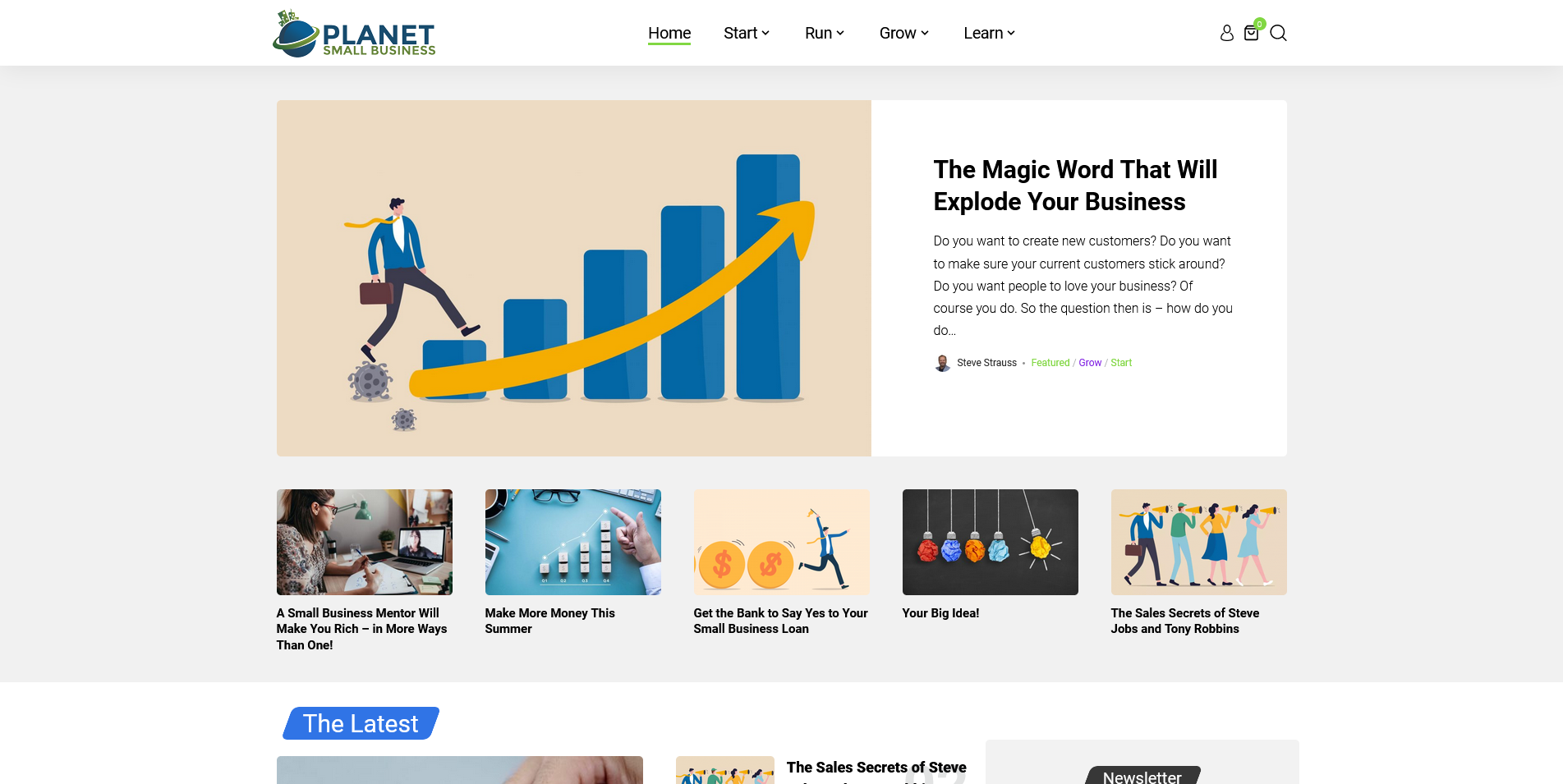 Planet Small Business Homepage